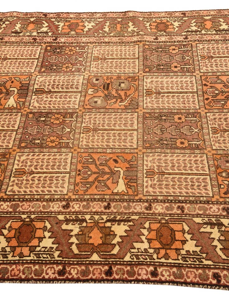 Detail image of 5' 2 x 10' Hand Knotted Bakhtiar Persian Wool Runner Rug