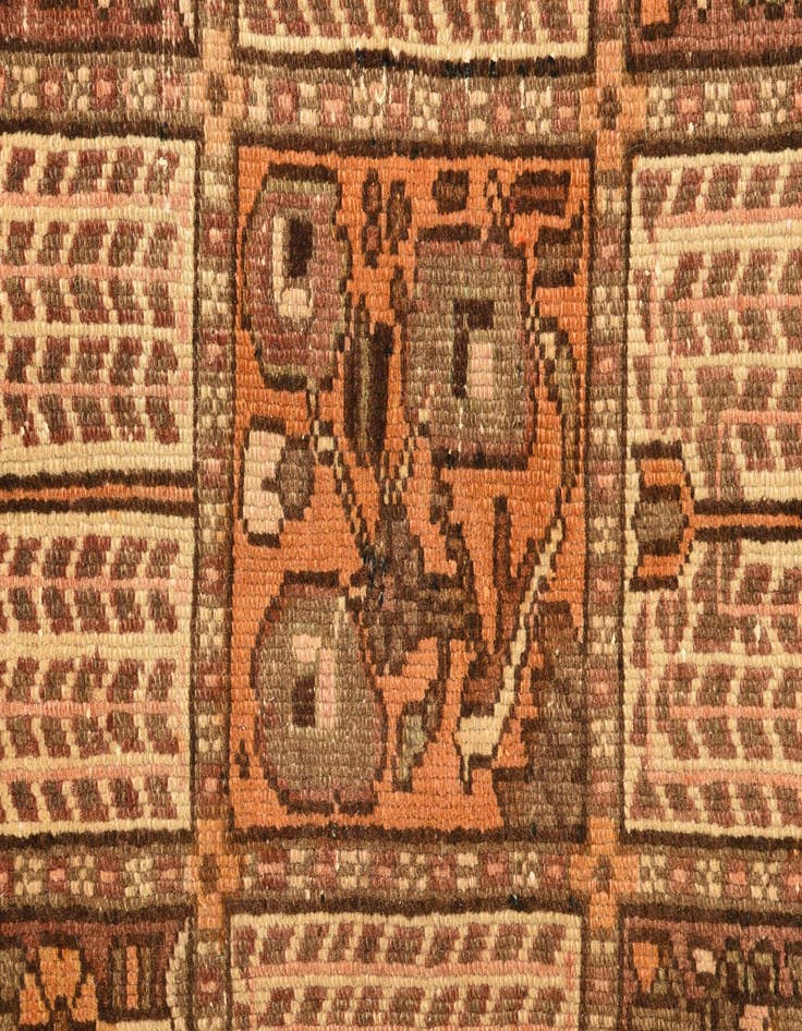 Detail image of 5' 2 x 10' Hand Knotted Bakhtiar Persian Wool Runner Rug