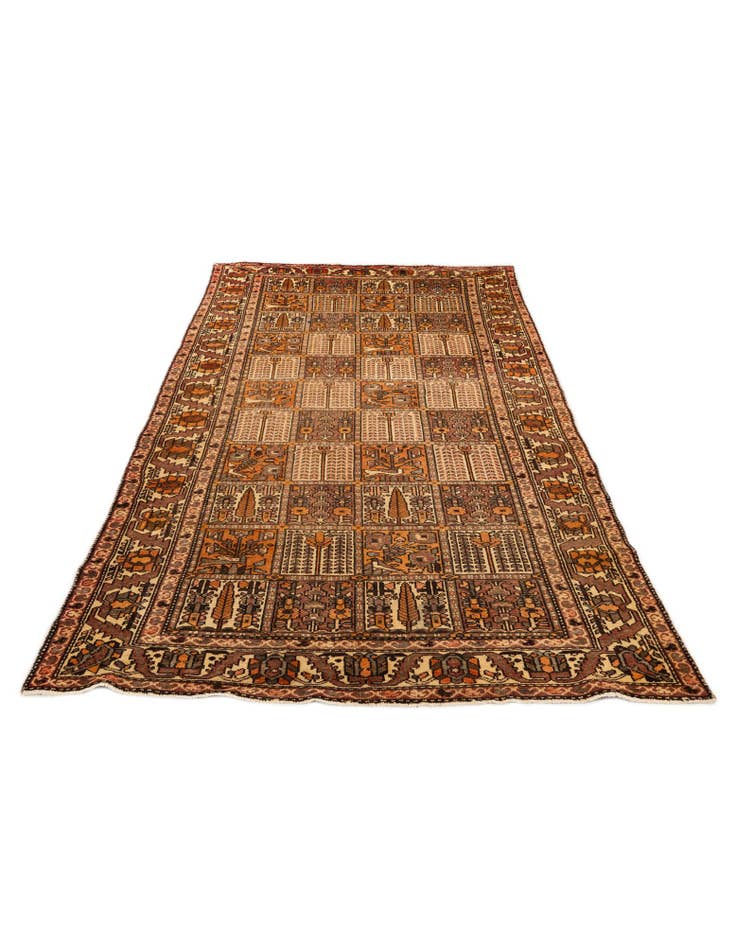 Detail image of  5' 2 x 10'  Hand Knotted Bakhtiar Persian Wool Runner Rug