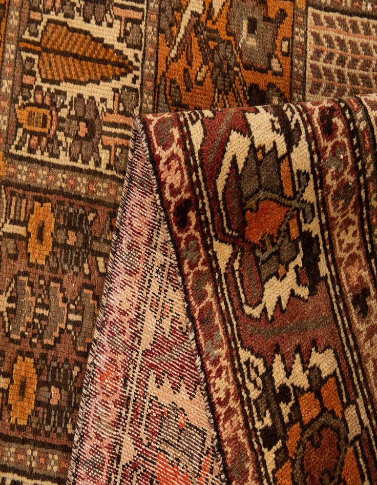 Detail image of  5' 2 x 10'  Hand Knotted Bakhtiar Persian Wool Runner Rug