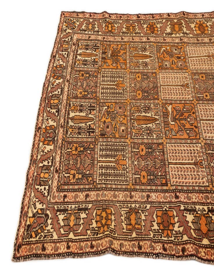 Detail image of  5' 2 x 10'  Hand Knotted Bakhtiar Persian Wool Runner Rug