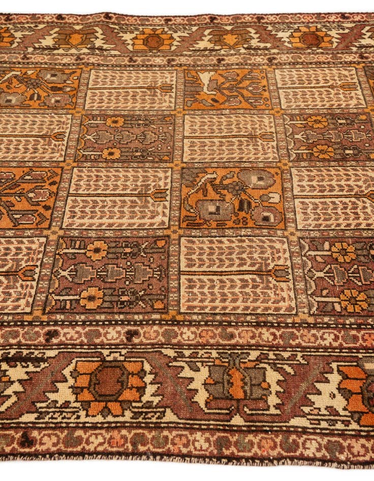 Detail image of  5' 2 x 10'  Hand Knotted Bakhtiar Persian Wool Runner Rug