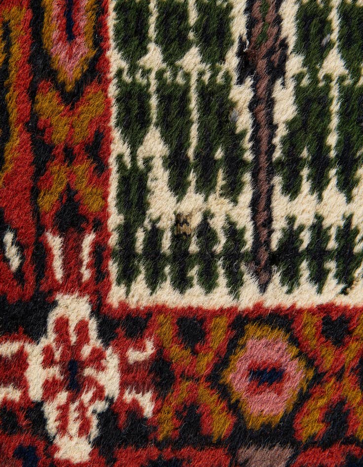 Detail image of  3' x 11' 8  Hand Knotted Bakhtiar Oriental Wool Runner Rug