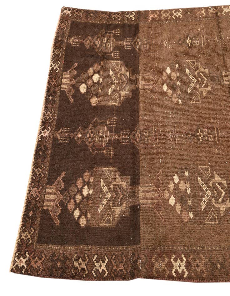 Detail image of  3' 9 x 7' 4  Hand Knotted Balouch Persian Wool Runner Rug