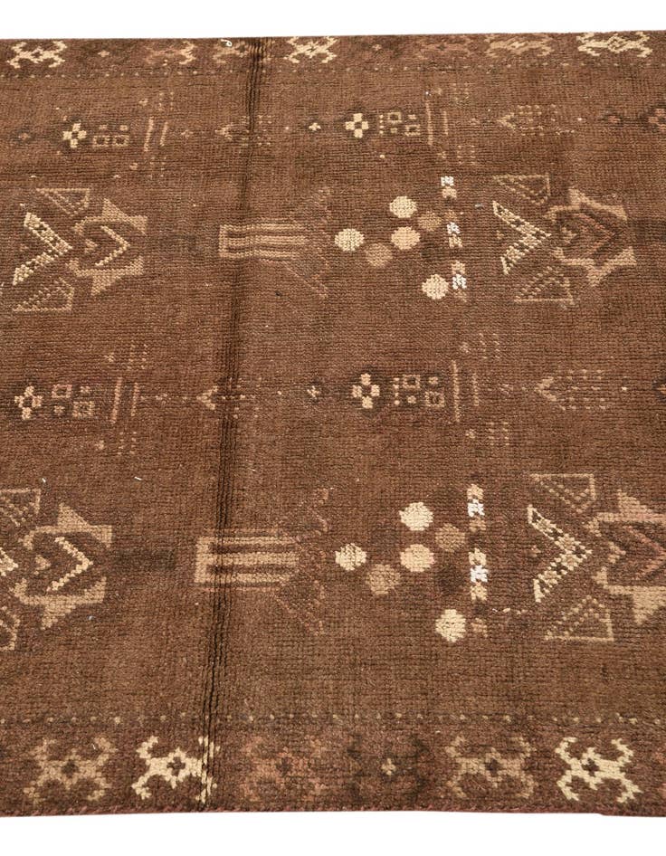 Detail image of  3' 9 x 7' 4  Hand Knotted Balouch Persian Wool Runner Rug