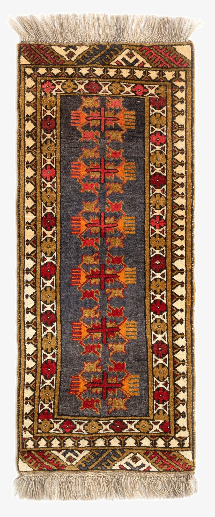  1' 9 x 4' 4 Balouch Wool Runner Rug