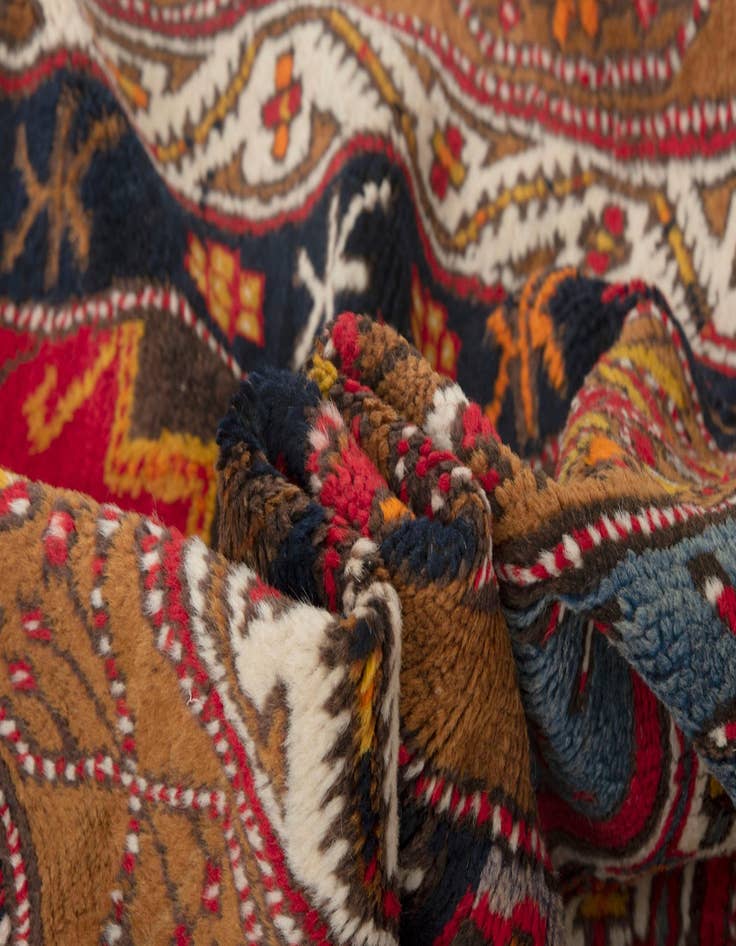 Detail image of  3' 3 x 14' 10  Hand Knotted Bergama Wool Runner Rug