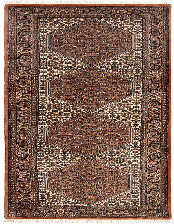 A 9 ft runner rug featuring a traditional Persian pattern in shades of brown, tan, and black, with a medium pile and fringe.