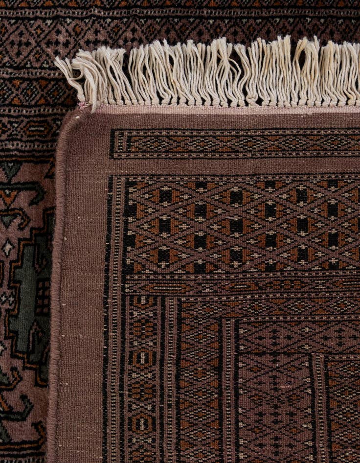 Detail image of  2' 7 x 11' 9  Hand Knotted Bokhara Oriental Wool Runner Rug