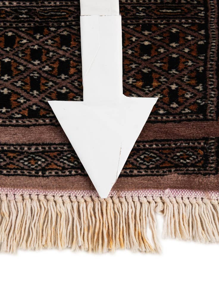 Detail image of  2' 7 x 11' 9  Hand Knotted Bokhara Oriental Wool Runner Rug