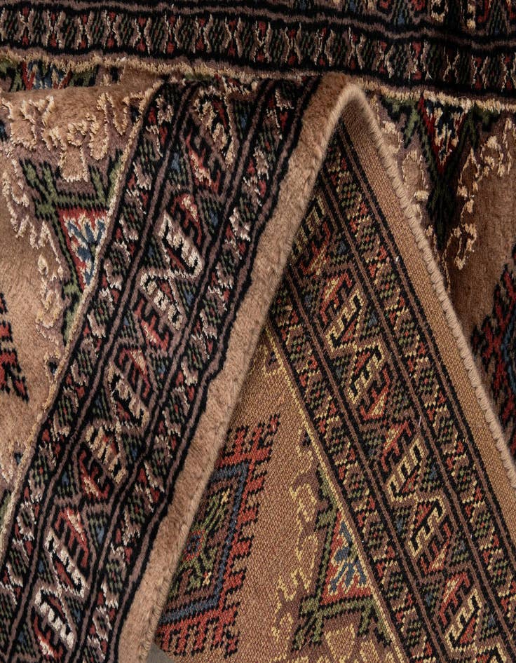 Detail image of  2' x 6' 1  Hand Knotted Bokhara Oriental Runner Rug