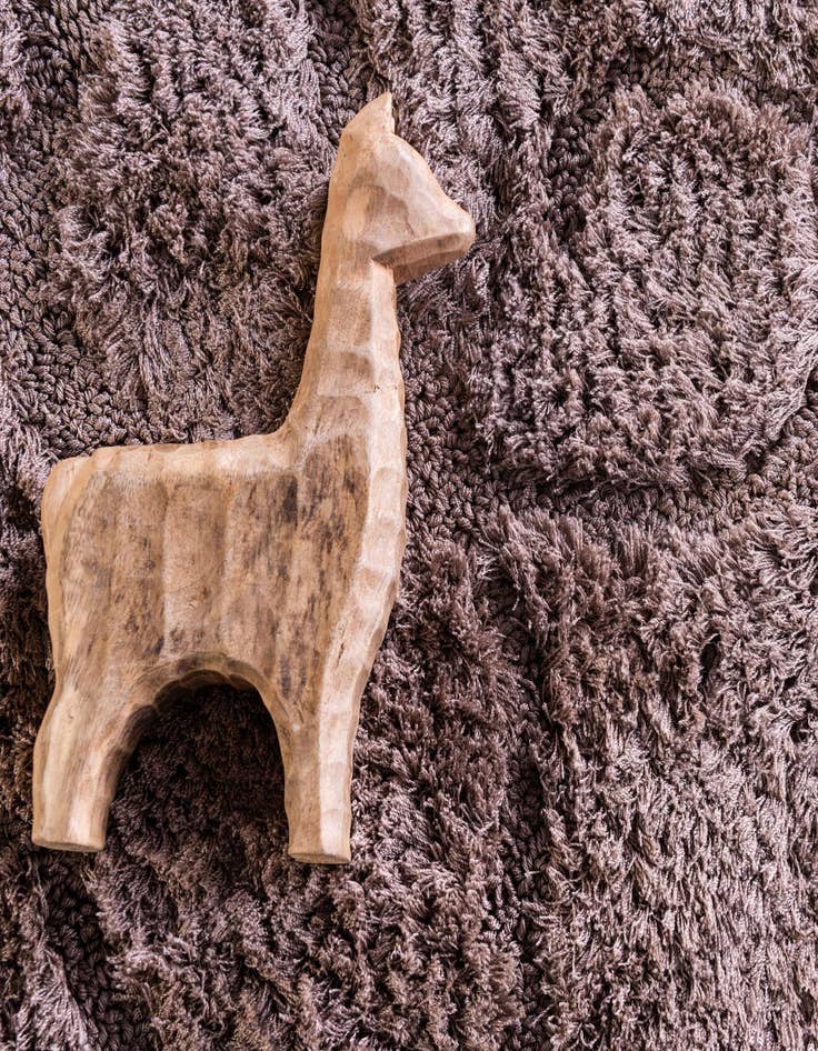 Detail image of  2' 7 x 10' Botanical Shag Runner Rug