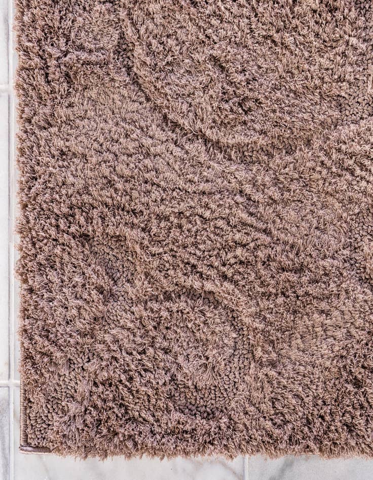 Detail image of  2' 7 x 10' Botanical Shag Runner Rug