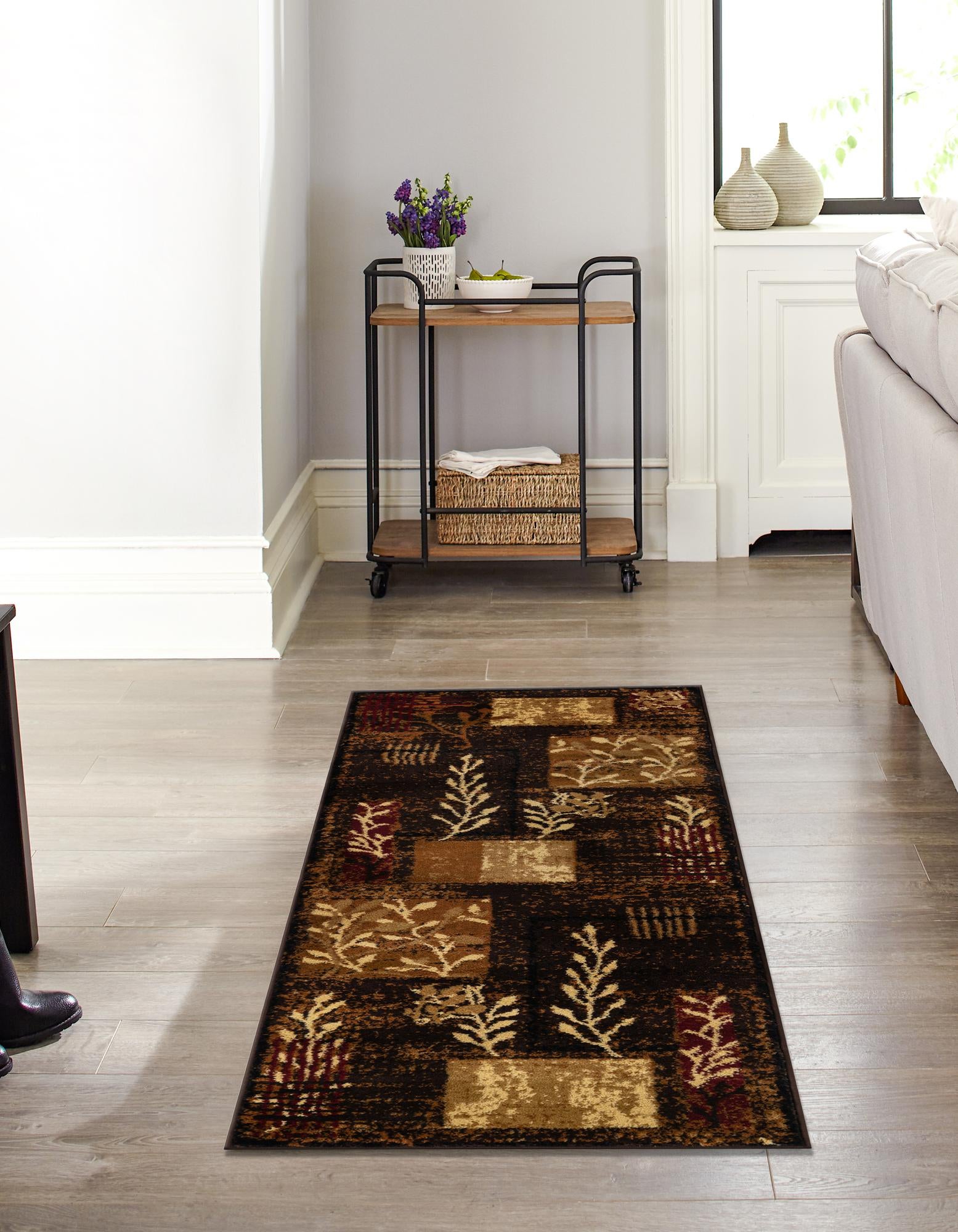 Brown 2' x 8' Cafe Runner Rug | Rugs.com