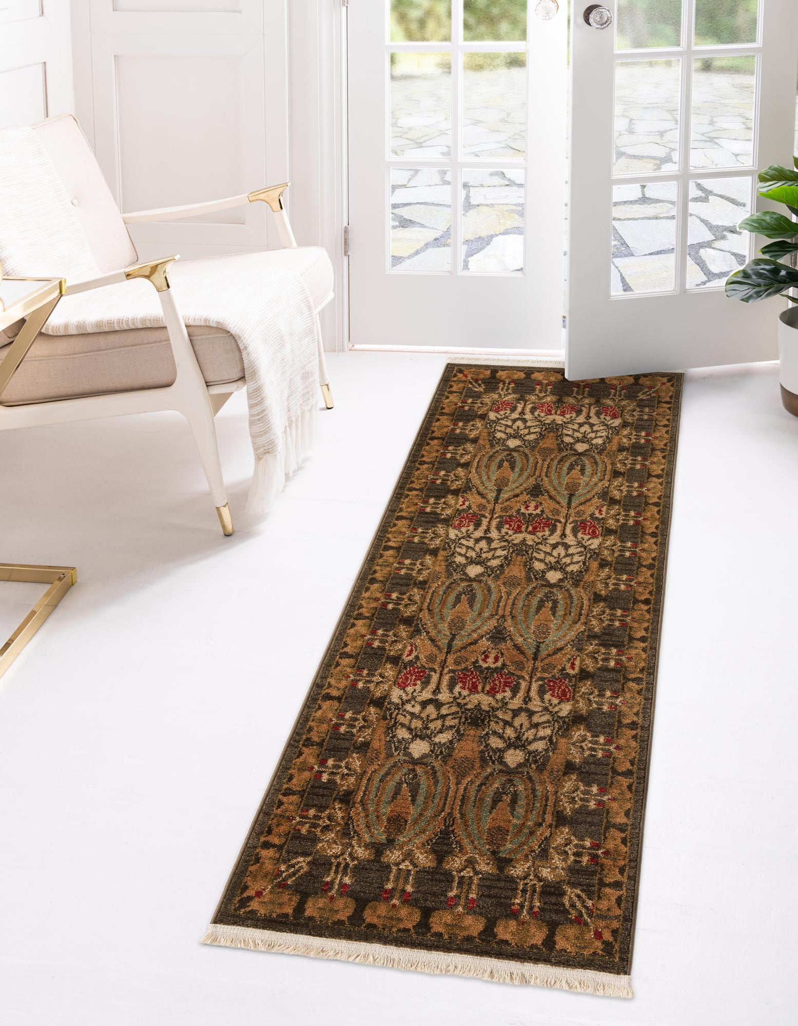 Brown 2' 7 x 12' Chelsea Runner Rug | Rugs.com