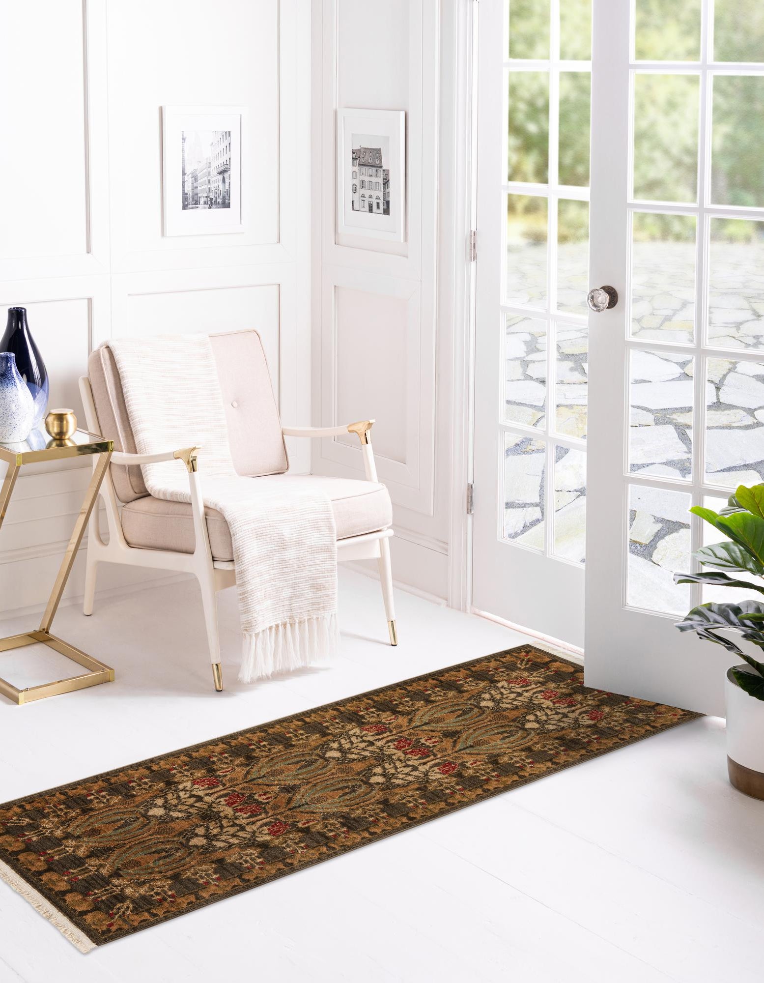 Brown 2' 7 x 12' Chelsea Runner Rug | Rugs.com