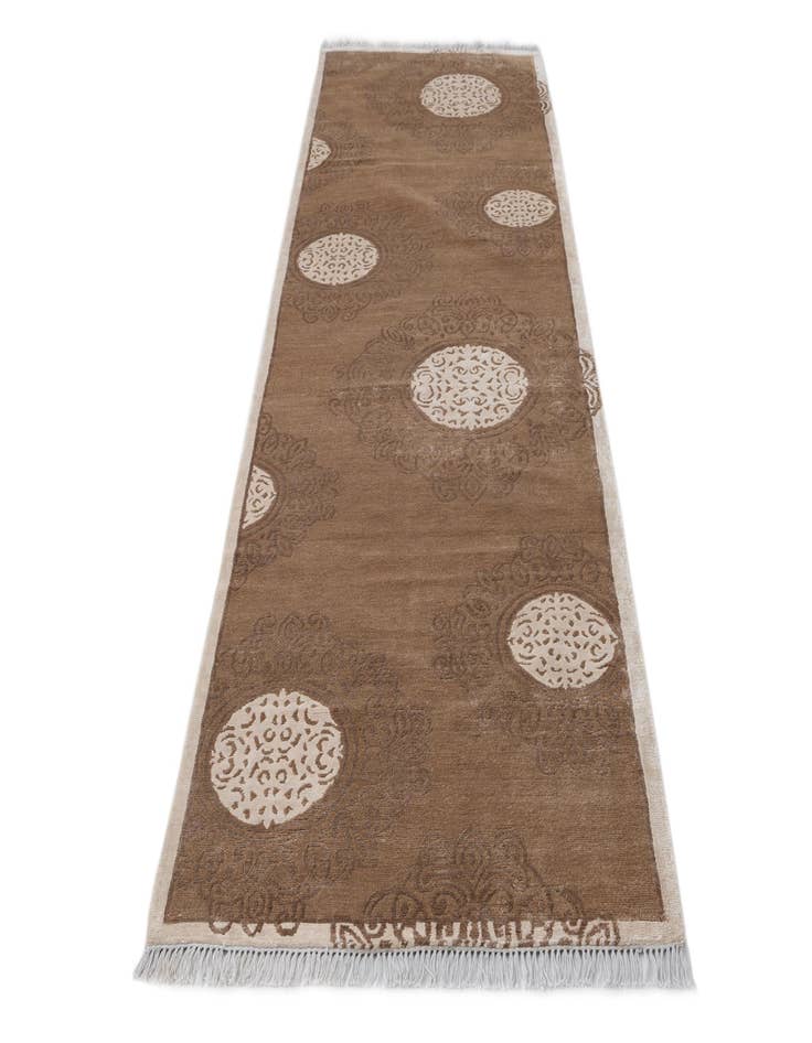 Detail image of  3' x 10' 2  Hand Knotted Darya Wool Runner Rug