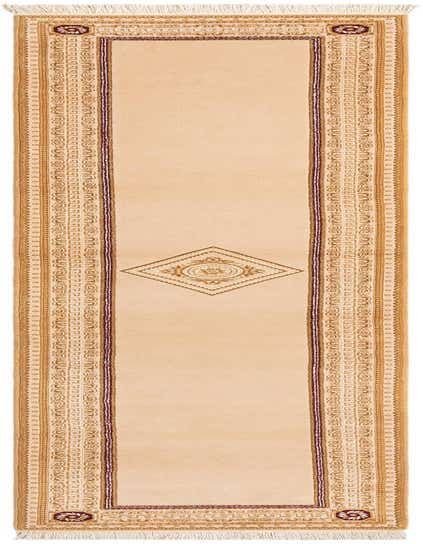 A 13 ft Darya runner rug in shades of brown and tan, featuring a modern Persian pattern with a central medallion and intricate borders, ideal for a hallway.