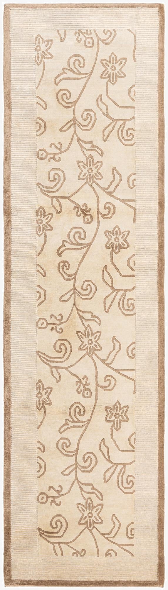  2' 8 x 9' 9  Hand Knotted Darya Wool Runner Rug