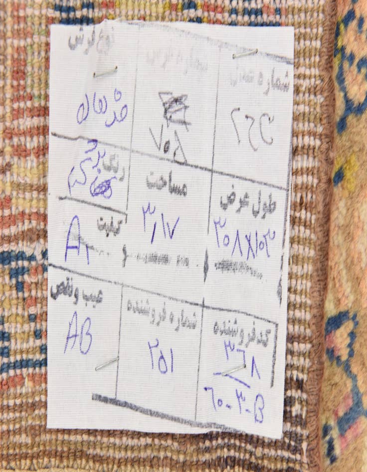 Detail image of  3' 7 x 10' 2  Hand Knotted Farahan Persian Wool Runner Rug