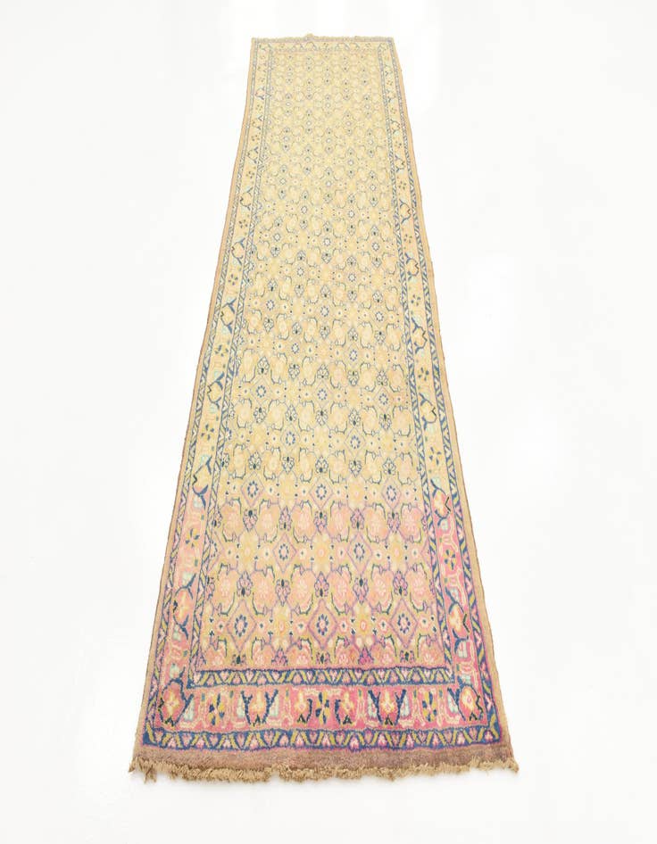 Detail image of  3' 7 x 10' 2  Hand Knotted Farahan Persian Wool Runner Rug