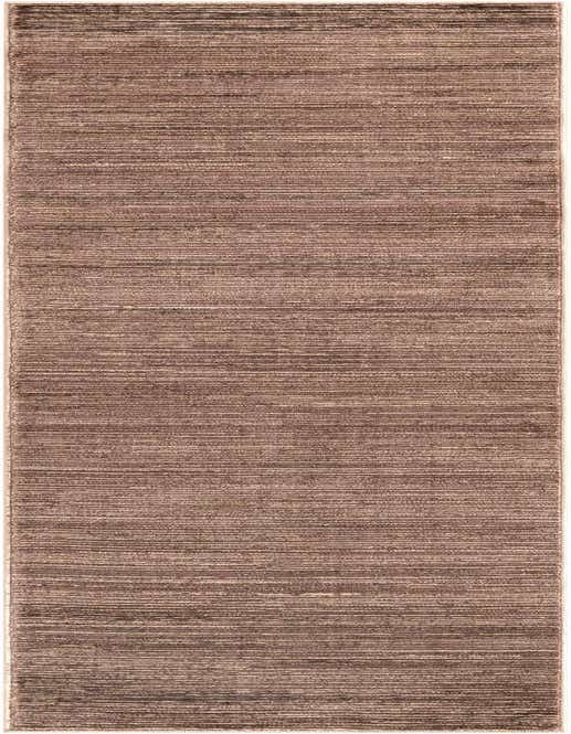 A long 8 ft runner rug in shades of brown and tan, featuring a textured high/low pile, ideal for a hallway.