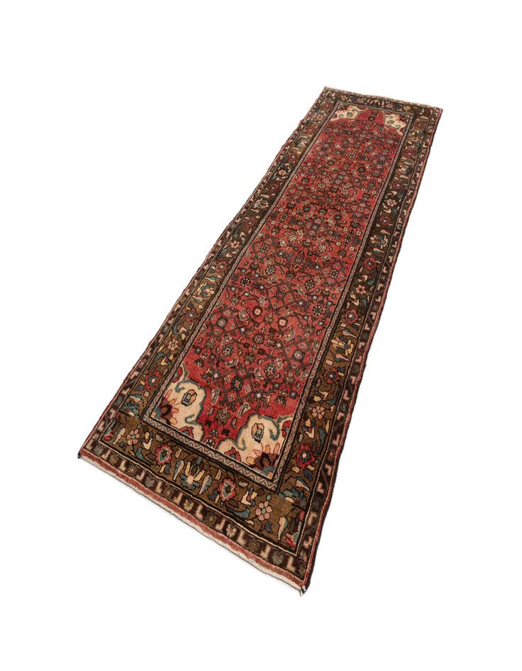 Detail image of  3' 11 x 10' 9 Hamedan Wool Runner Rug