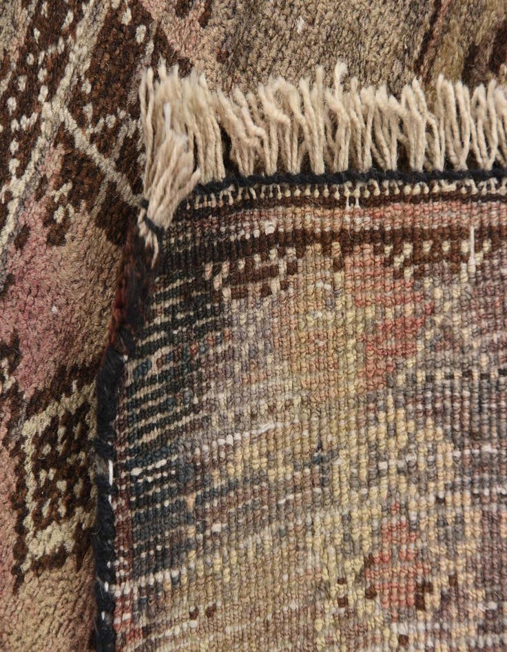 Detail image of  3' 9 x 7' 5  Hand Knotted Hamedan Persian Wool Runner Rug