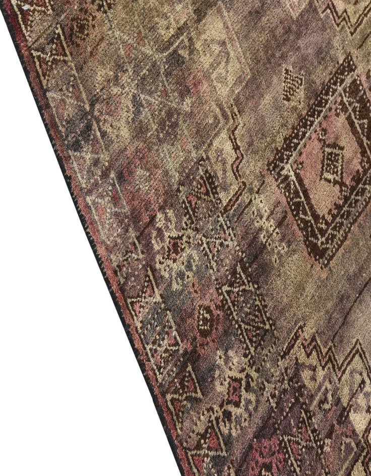 Detail image of  3' 9 x 7' 5  Hand Knotted Hamedan Persian Wool Runner Rug