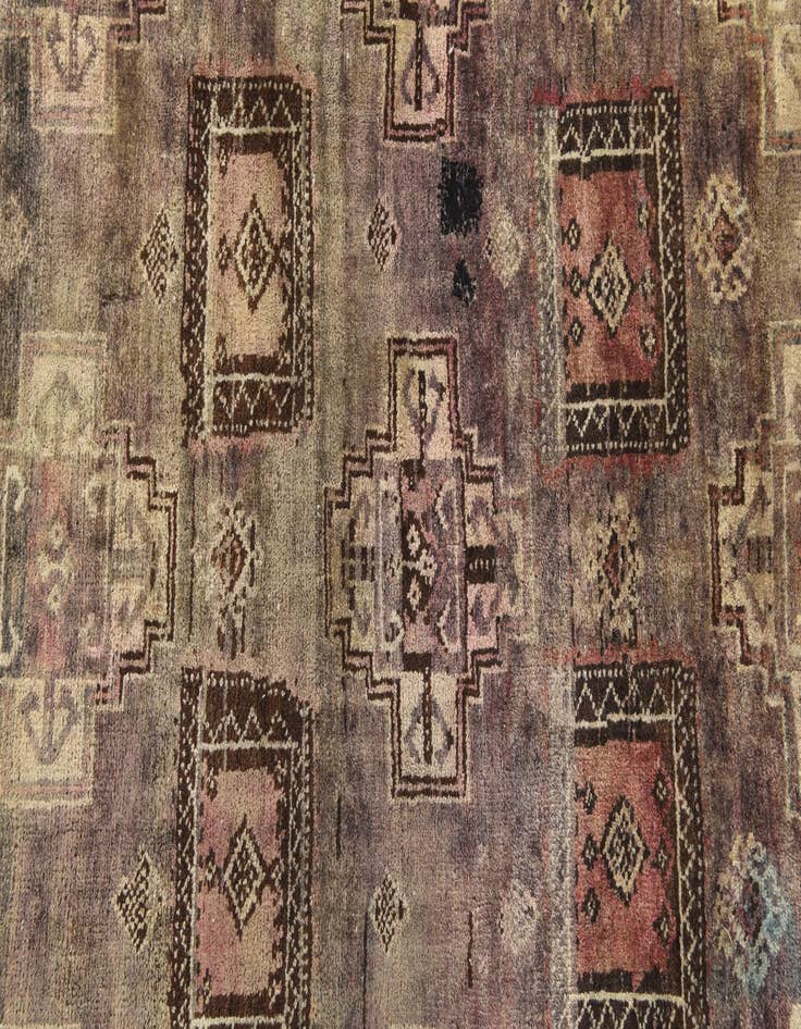 Detail image of  3' 9 x 7' 5  Hand Knotted Hamedan Persian Wool Runner Rug