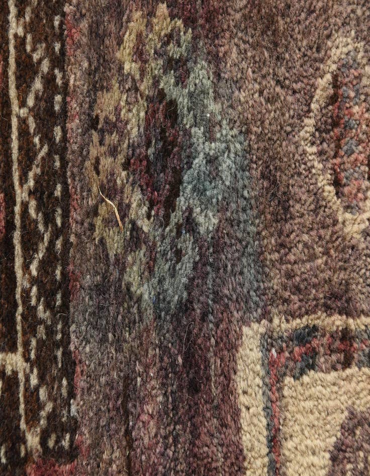 Detail image of  3' 9 x 7' 5  Hand Knotted Hamedan Persian Wool Runner Rug