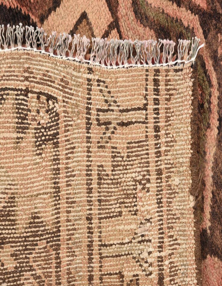 Detail image of  3' 7 x 9'  Hand Knotted Hamedan Persian Wool Runner Rug