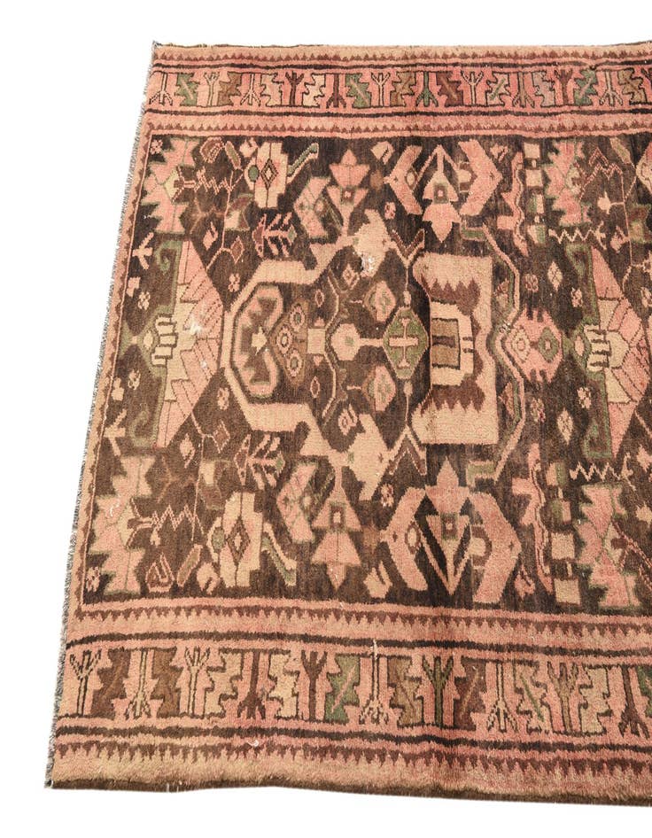 Detail image of  3' 7 x 9'  Hand Knotted Hamedan Persian Wool Runner Rug