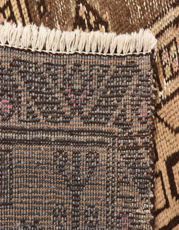 Detail image of  3' 3 x 10'  Hand Knotted Hamedan Persian Wool Runner Rug