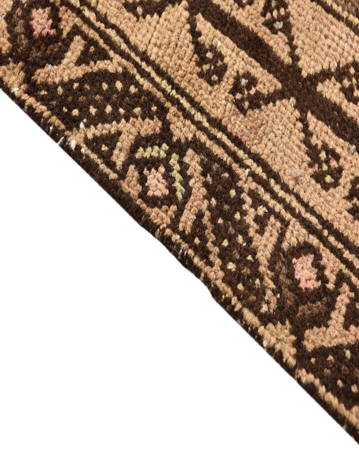 Detail image of  3' 3 x 10'  Hand Knotted Hamedan Persian Wool Runner Rug
