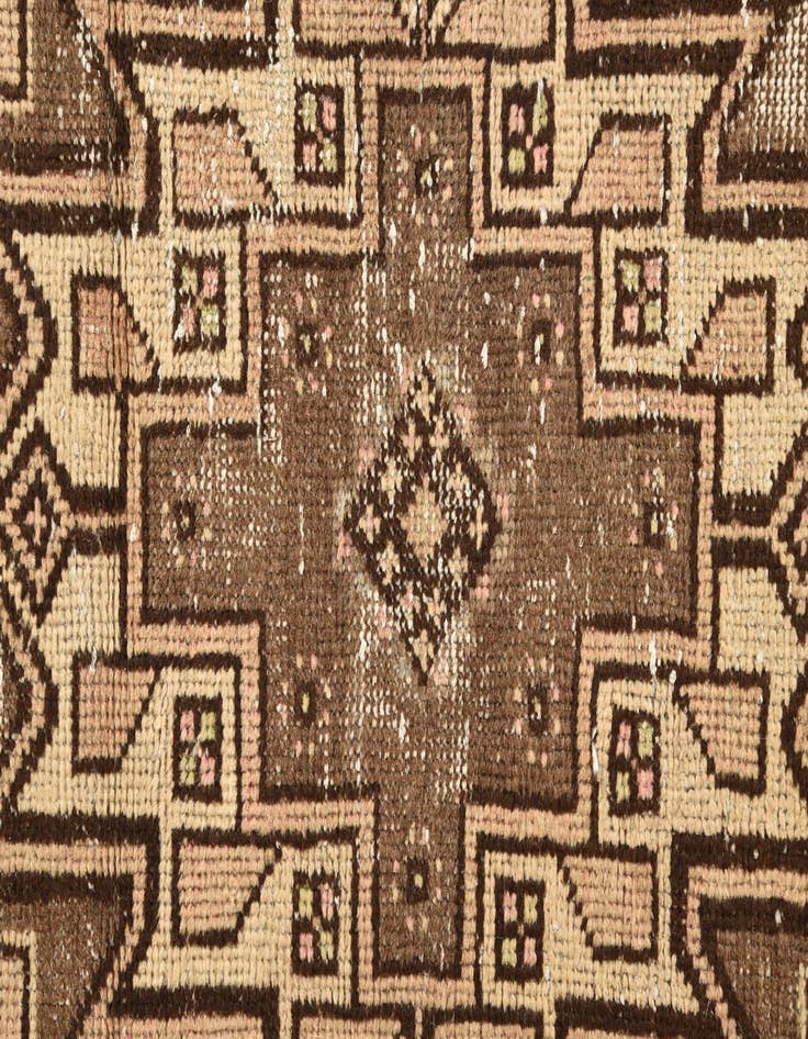Detail image of  3' 3 x 10'  Hand Knotted Hamedan Persian Wool Runner Rug