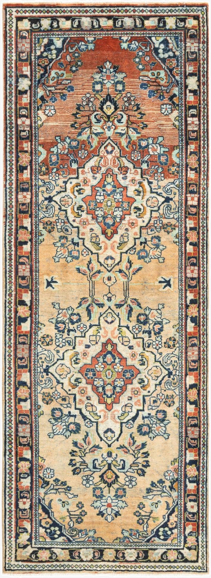  3' 7 x 13' Hamedan Runner Rug