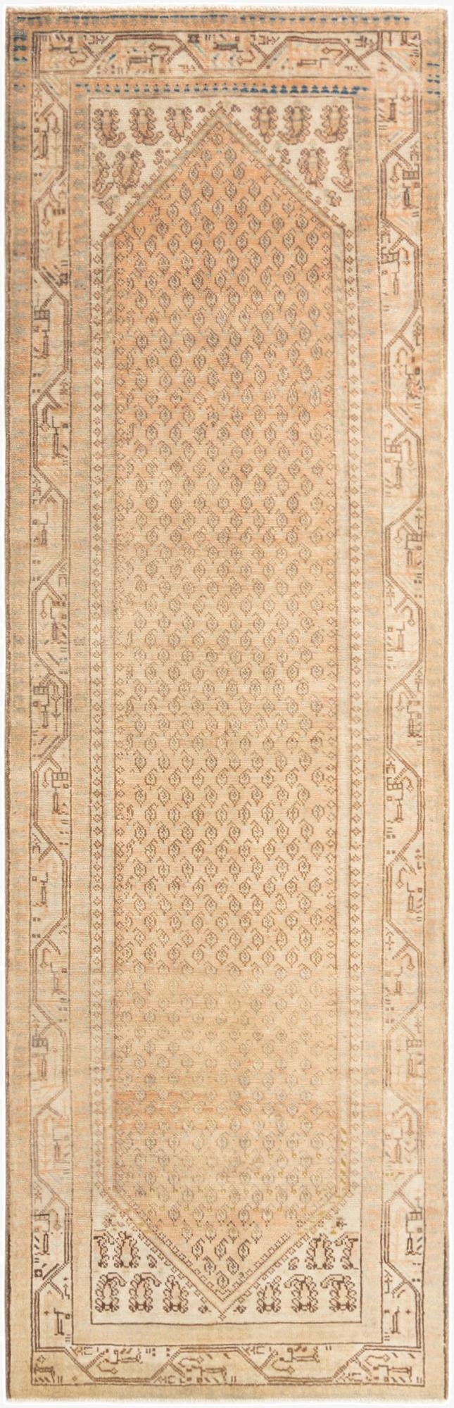  3' 3 x 10' 4 Hamedan Runner Rug