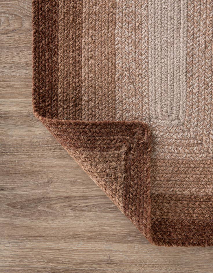 Detail image of  2' 7 x 12'  Hand Hand Braided Wool Runner Rug