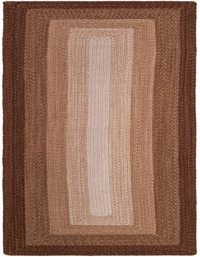 Detail image of  2' 7 x 8'  Hand Hand Braided Wool Runner Rug