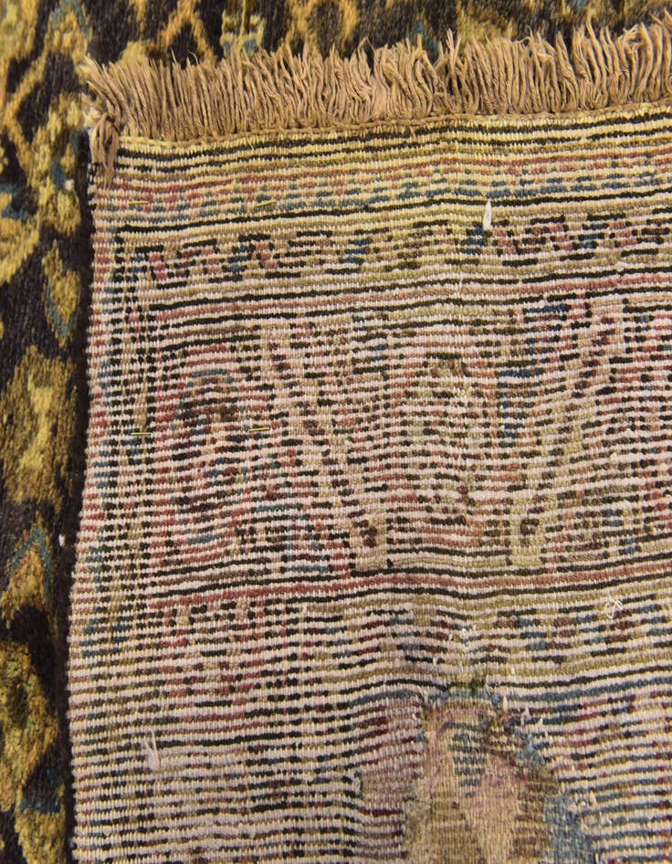 Detail image of  5' x 9' 9  Hand Knotted Hossainabad Persian Wool Runner Rug