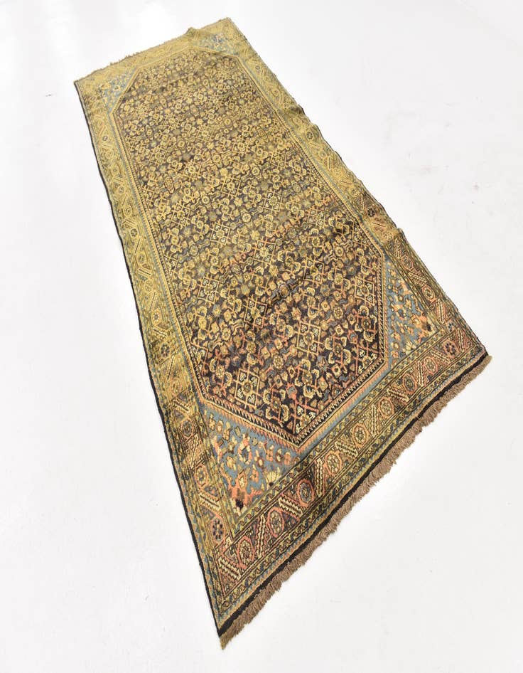 Detail image of  5' x 9' 9  Hand Knotted Hossainabad Persian Wool Runner Rug