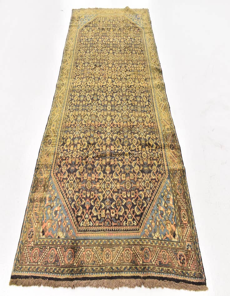 Detail image of  5' x 9' 9  Hand Knotted Hossainabad Persian Wool Runner Rug