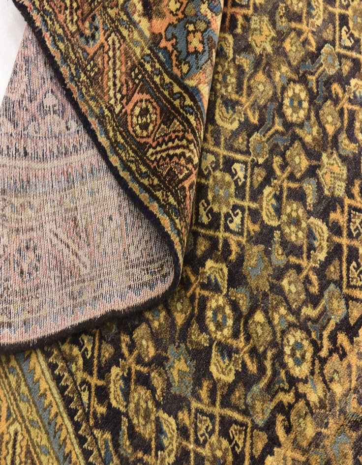 Detail image of  5' x 9' 9  Hand Knotted Hossainabad Persian Wool Runner Rug