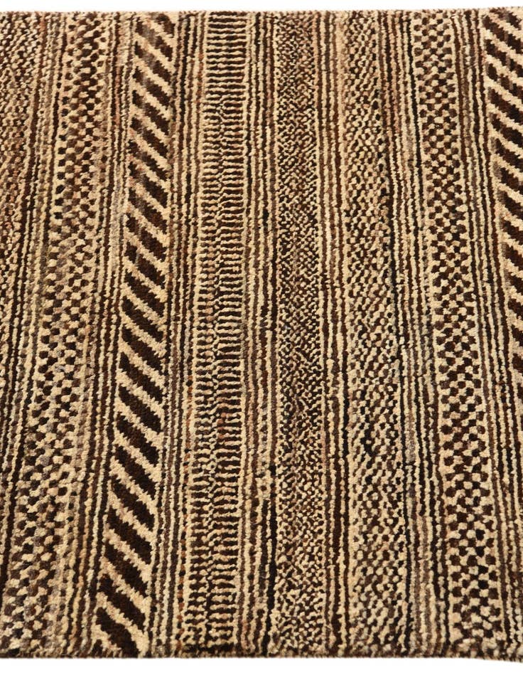 Detail image of  2' 1 x 4' 1  Hand Knotted Kashkuli Gabbeh Oriental Wool Runner Rug