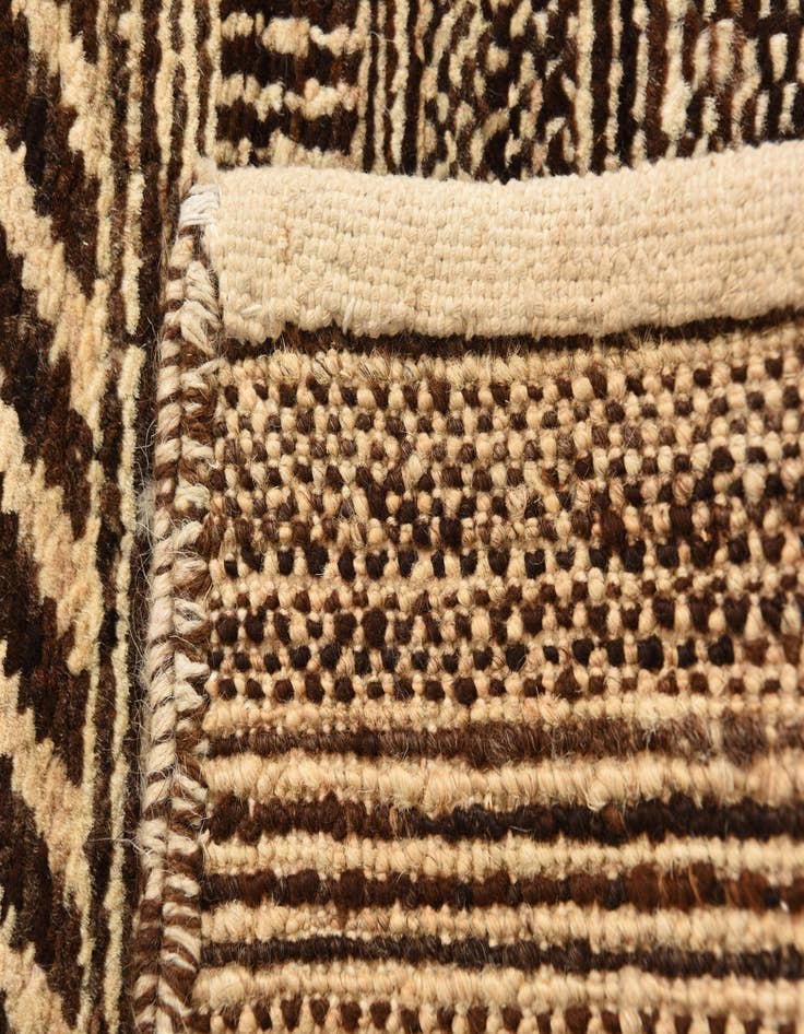 Detail image of  2' 1 x 4' 1  Hand Knotted Kashkuli Gabbeh Oriental Wool Runner Rug