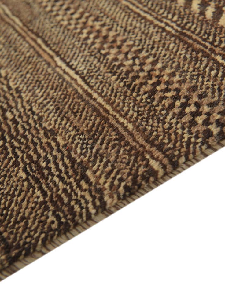 Detail image of  2' 4 x 4' 6  Hand Knotted Kashkuli Gabbeh Wool Runner Rug