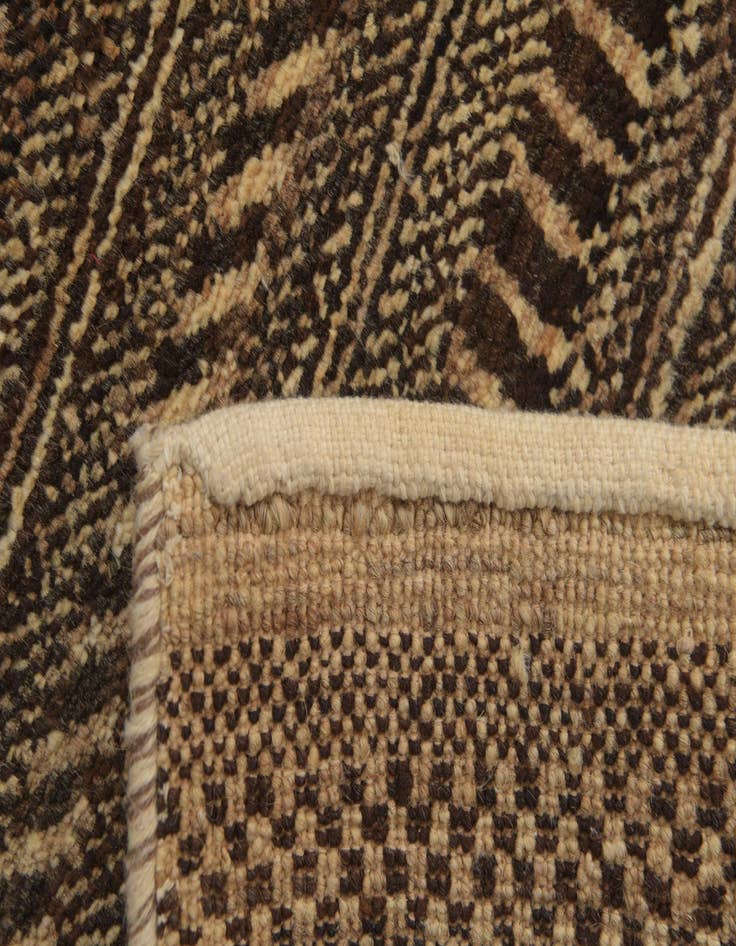 Detail image of  2' 4 x 4' 6  Hand Knotted Kashkuli Gabbeh Wool Runner Rug