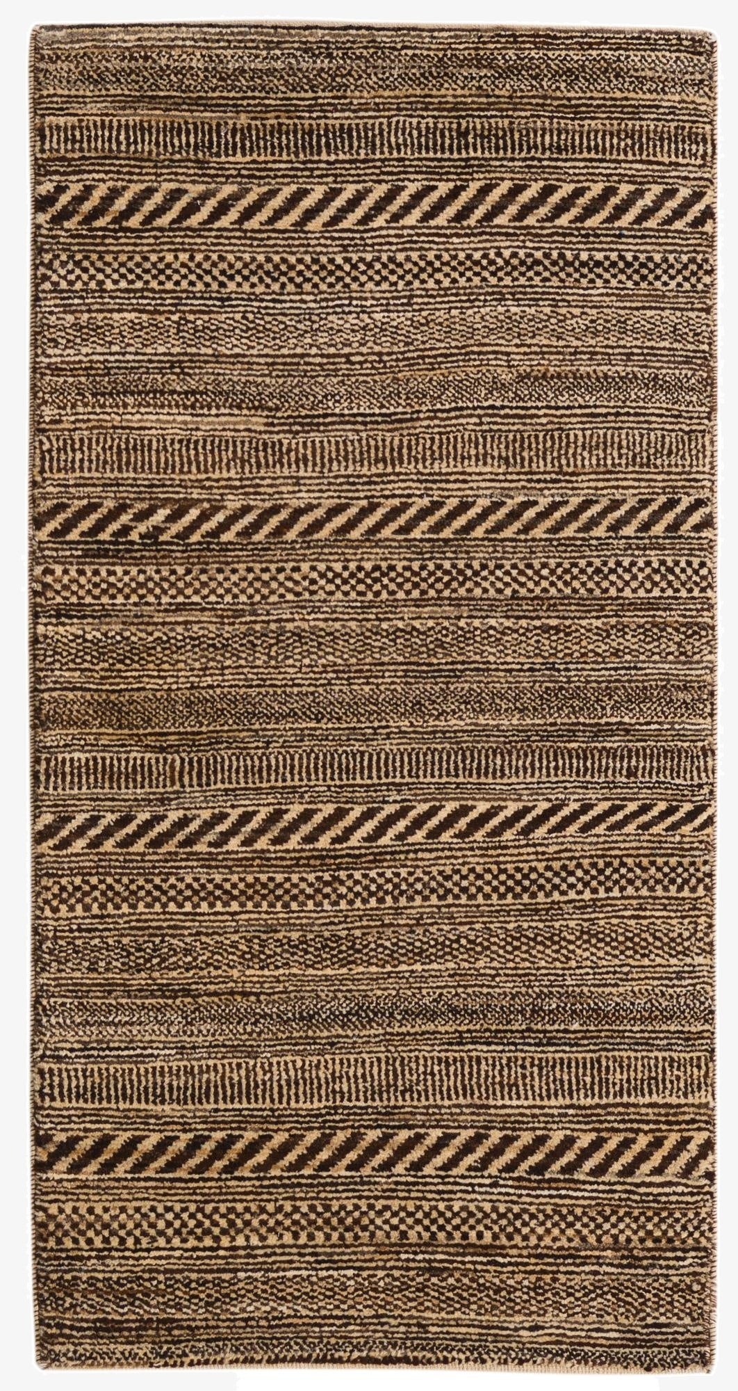  2' 1 x 4'  Hand Knotted Kashkuli Gabbeh Oriental Wool Runner Rug