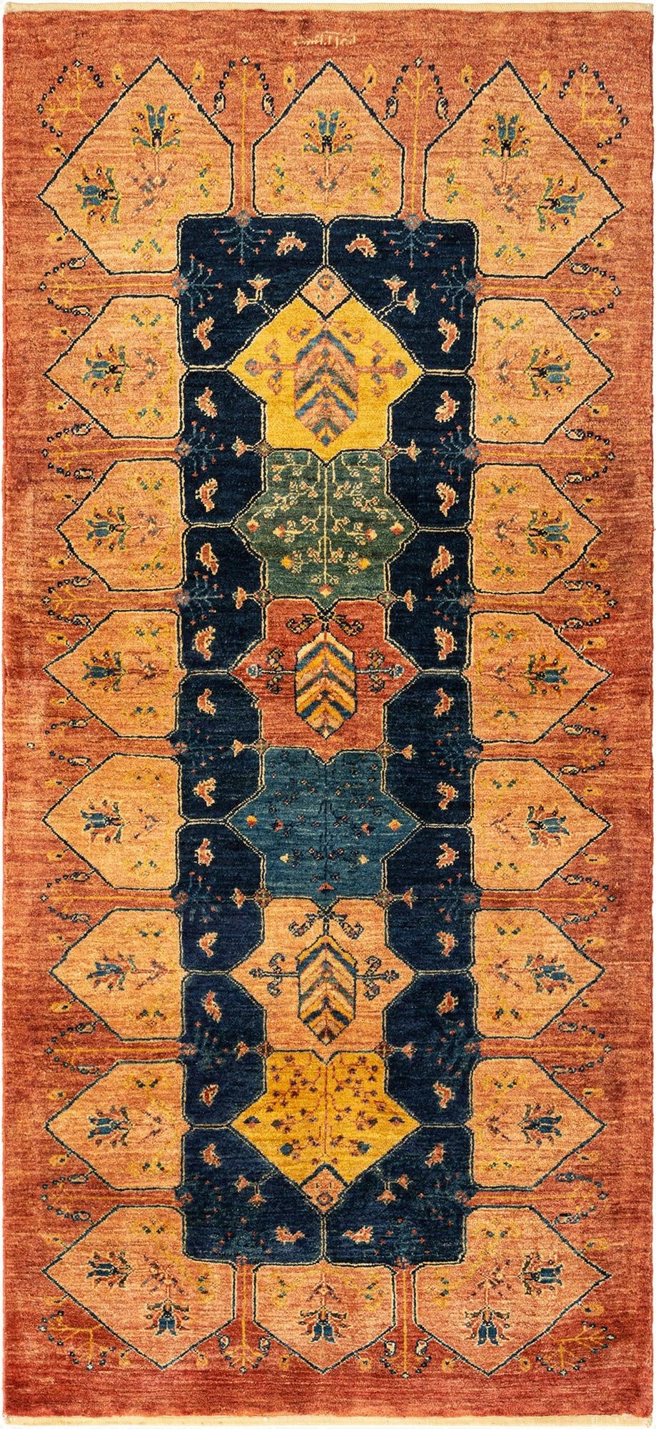  3' x 6' 7 Kashkuli Wool Runner Rug